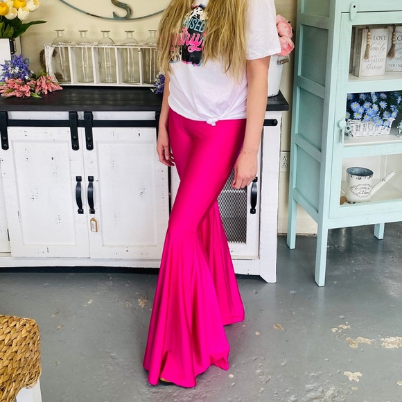 Pants - Solid Bell Bottom Flare Pants